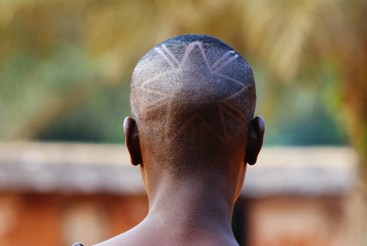 Funny goofy haircut selfie pic